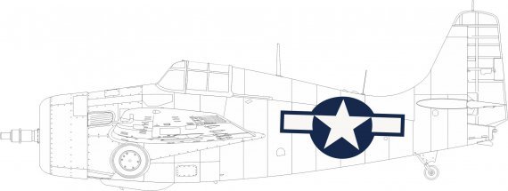 Mask 1/48 FM-2 US national insignia for Eduard