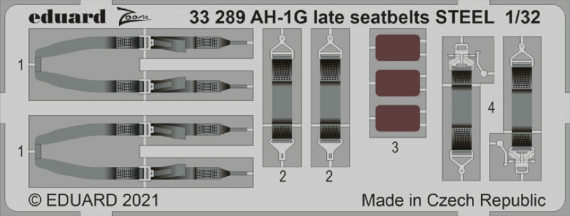 1/32 AH-1G late seatbelts STEEL
