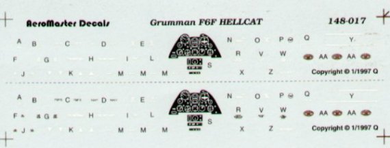 1/48 Stencil Data for Grumman F6F Hellcat