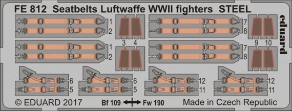 1/48 Seatbelts Lufewaffe WWII fighters STEEL kits