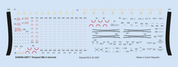 1/48 Hawker Tempest Mk.II stencils