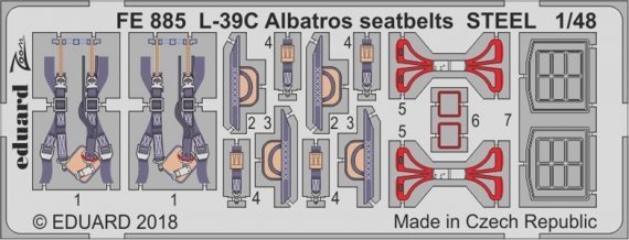 1/48 L-39C Albatros seatbelts STEEL