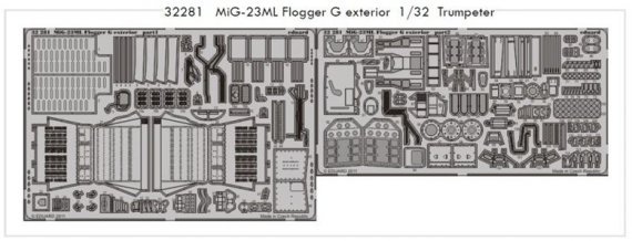 1/32 MiG-23ML Flogger G exterior (TRUMP)