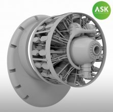 1/48 B-29 Superfortress Wright R-3350-57 Cyclone 4x engines