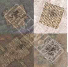 1/72 Four single parking areas. Suitable for Great War onwards.