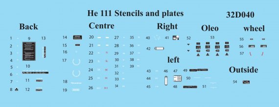 1/32 Heinkel He-111H-6 Stencils and Plates