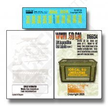 1/16 WWII .50 Cal M2 ammo box labels style 5