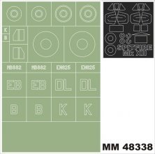 Montex 1/48 Spitfire Mk.XII Paint Masks for Airfix