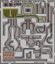 Eduard Me 262B-1 Schwalbe wheel wells