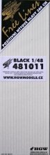 1/48 Rivets  single line BLACK (360 cm, 1/2 A5)