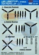 1/72 Decals US logotype&stencil for propeller No.2