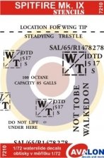 1/72 Spitfire Mk. IX  stencils