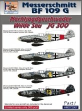 1/72 Decals Bf 109G JG 300 Wilde Sau  Part 1