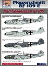 1/72 Decals Bf 109E Nachtjagdgruppe (4x camo)