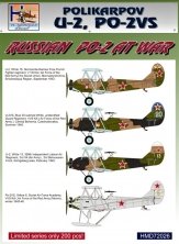 1/72 Decals Polikarpov Po-2 at war (4x camo)
