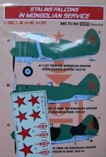 1/72 Decals Stalins Falcons in Mongolian service