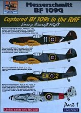 1/72 Decals Captured Bf 109s in the RAF  Part 1