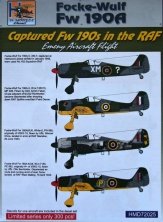 1/72 Decals Captured Fw 109s in the RAF (4x camo)