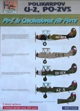 1/72 Decals Po-2 in Czechoslovak A.F. (5x camo)