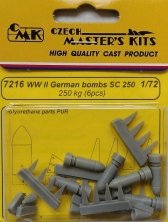 1/72 German WWII bombs SC 250 (6 pcs.)