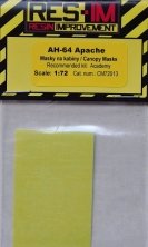 1/72 Canopy Masks for AH-64 Apache (ACAD)