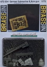 BRASSIN 1/72 German Submarine 8,8cm gun