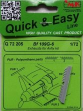 1/72 Bf 109G-6  Exhausts (AIRFIX)