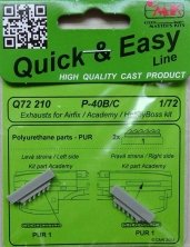 1/72 P-40B/C Exhausts (AIRF/ACAD/HOBBYB)