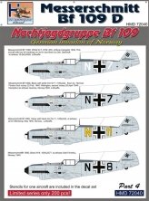 1/72 Decals Bf 109D German invasion of Norway