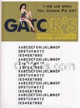 1/48 US WWII Tail Codes 24" part 3