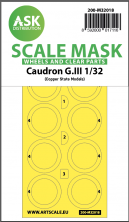 1/32 Caudron G.III wheel and canopy masks
