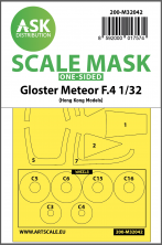 1/32 Gloster Meteor F.4 wheel and canopy masks