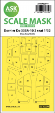 1/32 Dornier Do-335A-10 two seater canopy masks