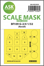 1/32 Bf-109G-2/4 wheels and canopy frame paint mask