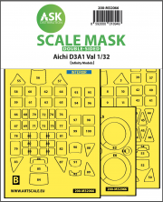 1/32 Aichi D3A1 Val wheel and canopy frame mask double-sided