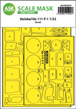 1/32 Heinkel He-111P-1 one-sided express fit mask for Revell