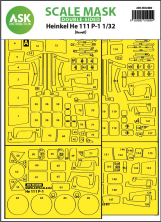 1/32 Heinkel He 111P-1 double-sided express fit mask for Revell