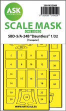 1/32 Douglas SBD-5/A-24B Dauntless paint masks for Trumpeter