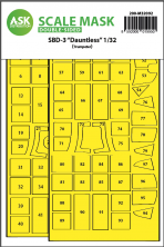 1/32 Douglas Douglas SBD-3 Dauntless paint mask for Trumpeter