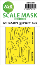 1/35 Bell AH-1G Cobra early/late paint one-sided mask for ICM