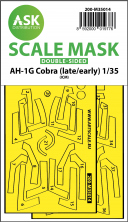 1/35 AH-1G Cobra early/late in and outside paint mask for ICM