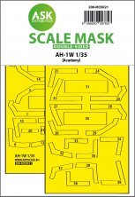 1/35 Bell AH-1W canopy frame paint mask double side for Academy