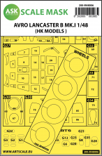 1/48 Avro Lancaster B.I wheels and canopy masks