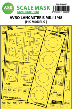 1/48 Avro Lancaster Mk. I B wheels and canopy masks