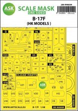 1/48 Boeing B-17F Flying Fortress wheels and canopy masks