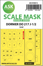 1/48 Dornier Do-217J-1/2 wheels and canopy masks