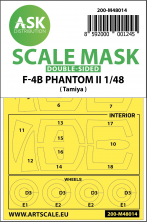 1/48 McDonnell F-4B Phantom wheels and canopy masks
