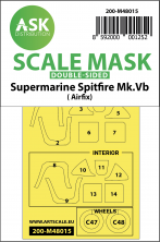 1/48 Supermarine Spitfire Mk.Vb wheels and canopy masks