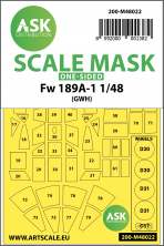 1/48 Focke-Wulf Fw-189A-1/Fw-189A-2 wheels and canopy mask