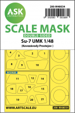 1/48 Sukhoi Su-7UMK/Su-7UM wheels and canopy masks